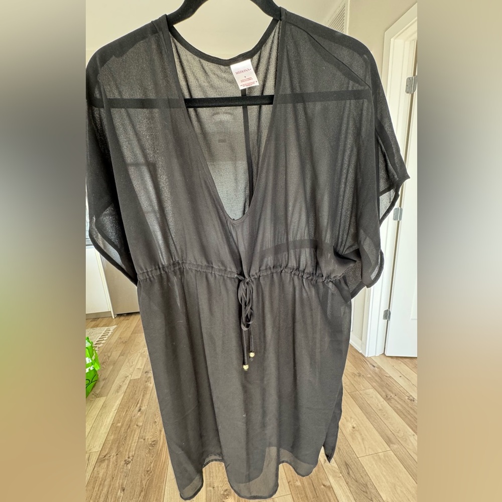 Black Sheer Swim Cover-Up